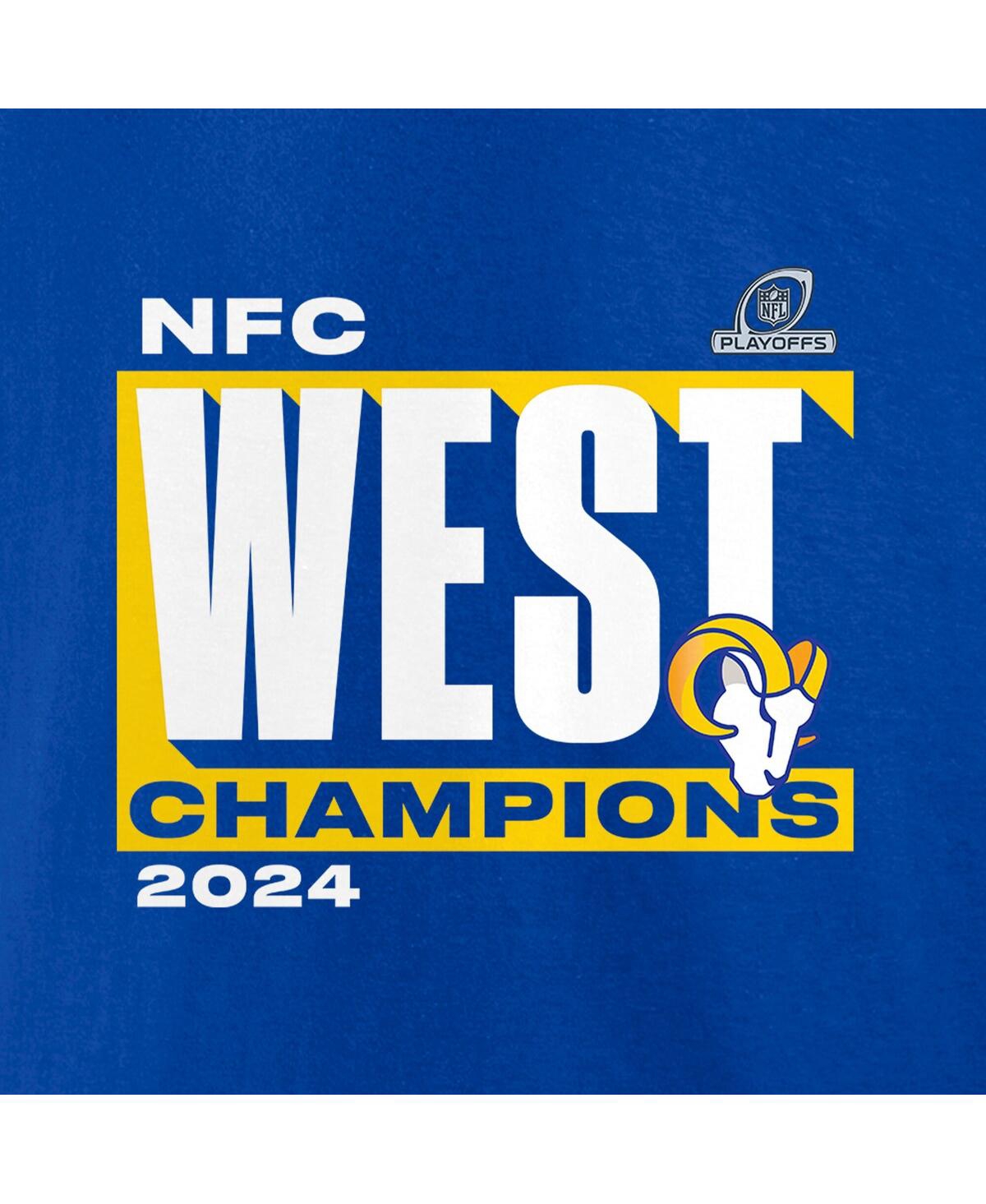 Fanatics Men's Royal Los Angeles Rams 2024 Nfc West Division Champions Conquer T-shirt In Royal