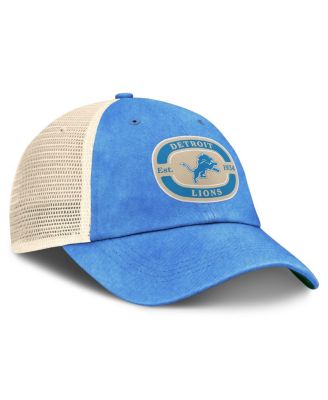Men's Blue Detroit Lions Team Patch Adjustable Hat