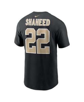 Men's Rashid Shaheed Black New Orleans Saints Name Number T-Shirt