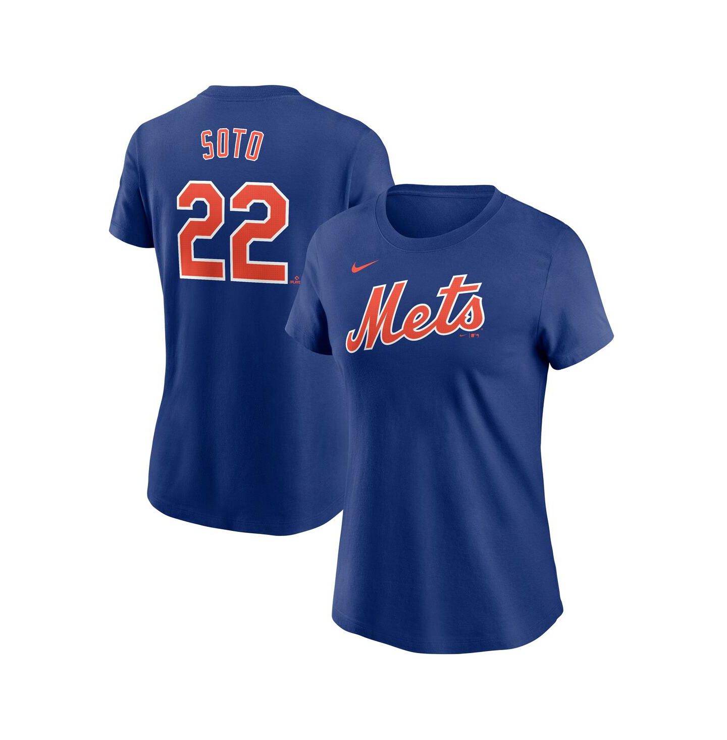 Женская футболка Nike Juan Soto Royal New York Mets Fuse Name & Number — фото 1