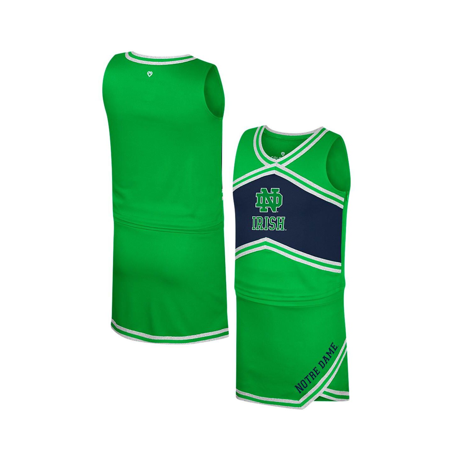Комплект Colosseum Green Notre Dame Fighting Irish Cheerleader Top Skirt Set для девочек — фото 1