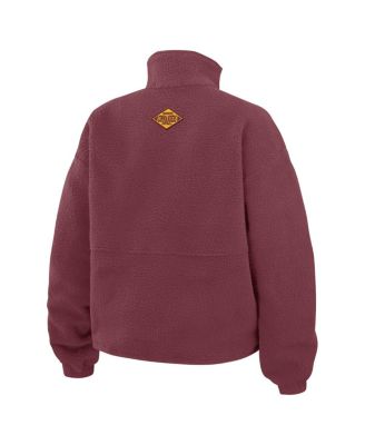 Women's Burgundy Washington Commanders Polar Fleece Half-Zip Jacket