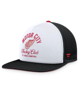 Fanatics - Men's White/Black Detroit Red Wings Decades Collection Foam Front Snapback Hat