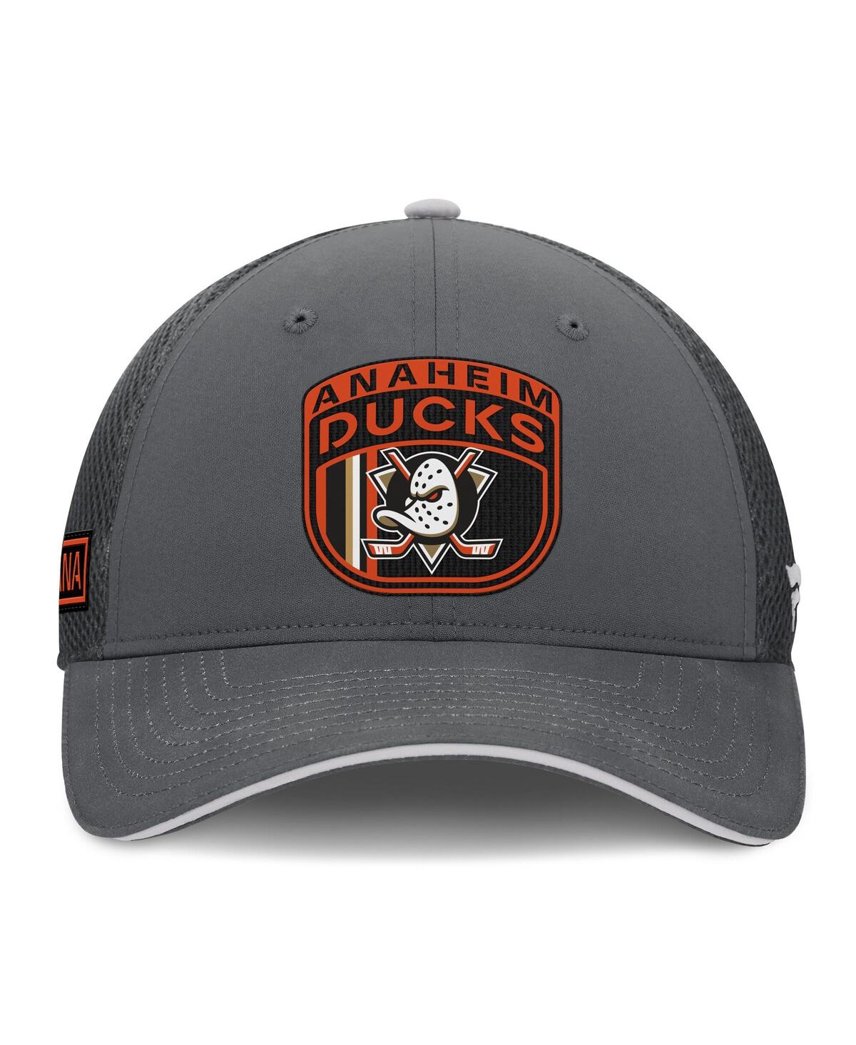 Fanatics Men's Gray Anaheim Ducks Authentic Pro Home Ice Trucker Adjustable Hat In Gray