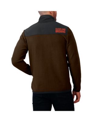 Darius Rucker Collection by Men's Brown Cleveland Browns Color Block Polar Fleece Full-Zip Jacket