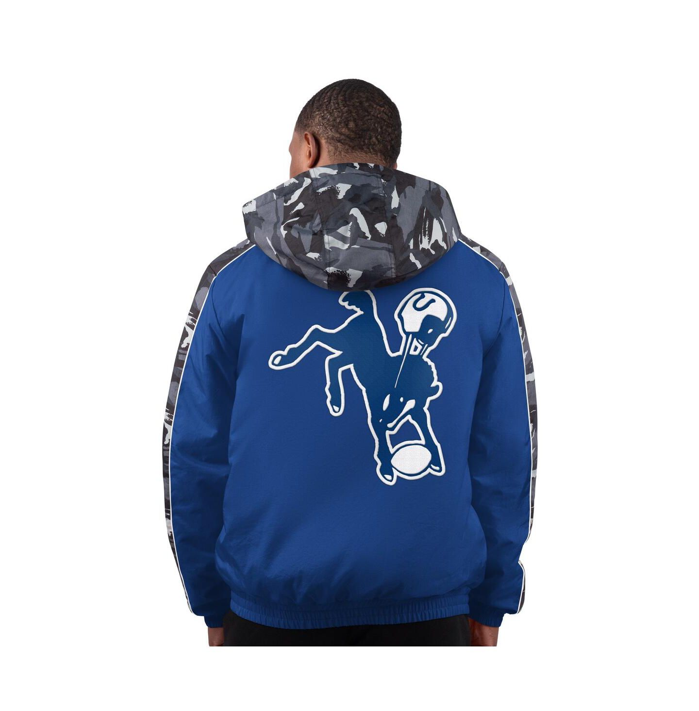 Мужская куртка Starter Royal Indianapolis Colts Thursday Night Gridiron Full-Zip Hoodie Jacket — фото 2