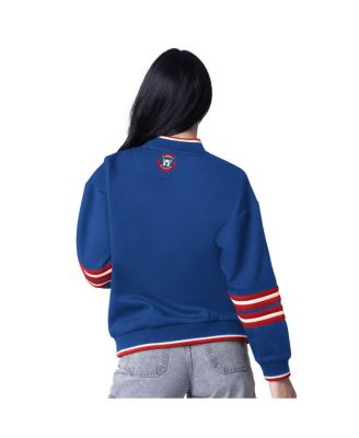 Women's Royal Chicago Cubs Wild Card Oversized Pullover Sweatshirt