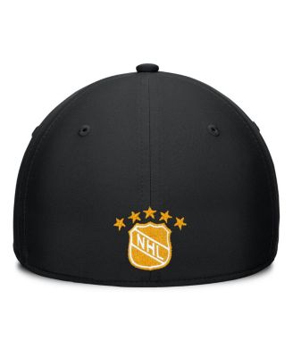 Men's Black/Gold Pittsburgh Penguins Heritage Captain Flex Hat