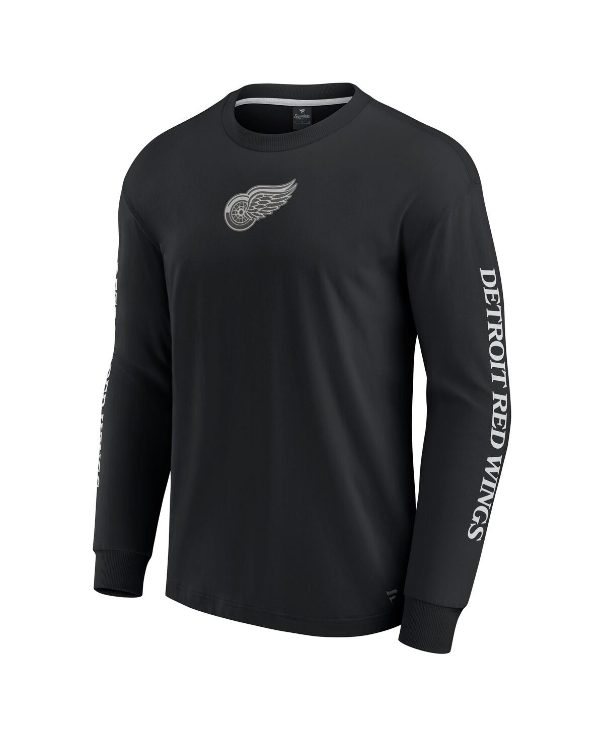 Fanatics Men's Black Detroit Red Wings Elements Strive Long Sleeve T-shirt In Black