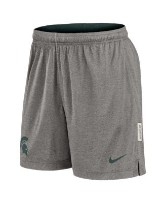 Men's Green/Heather Gray Michigan State Spartans Player Reversible Shorts