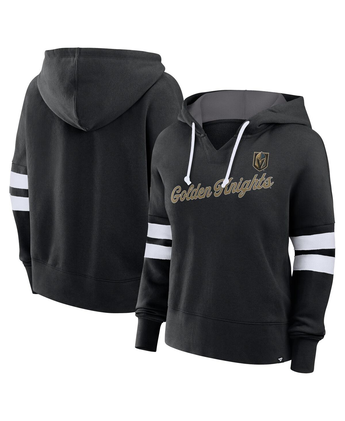 Women's Black Vegas Golden Knights Seize Fleece Pullover Hoodie - Black