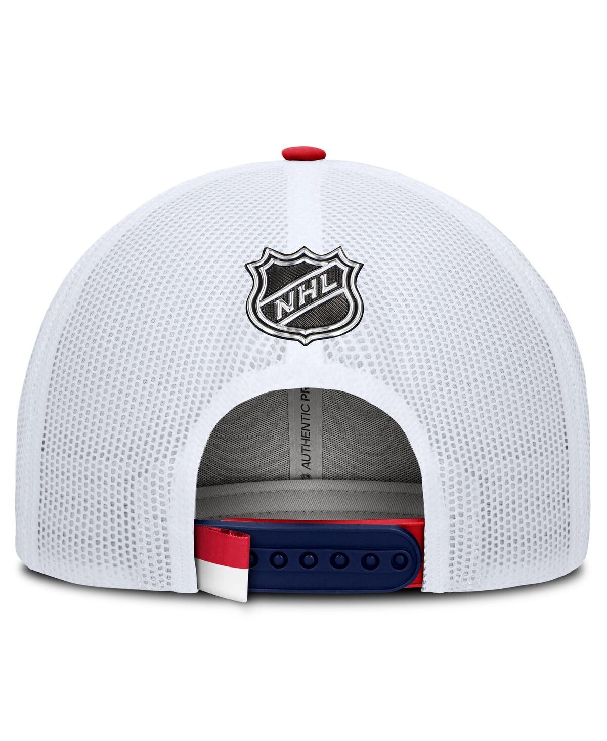 Fanatics Men's Navy/white Columbus Blue Jackets Authentic Pro Rink Trucker Hat In Navy,white