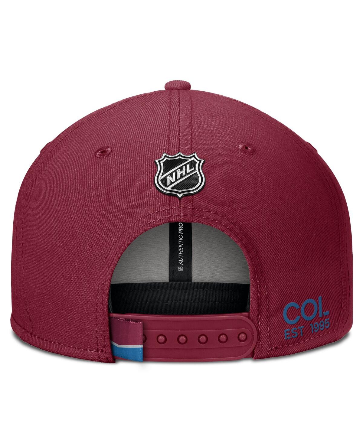 Fanatics Men's Burgundy Colorado Avalanche Authentic Pro Prime Snapback Hat In Burgundy