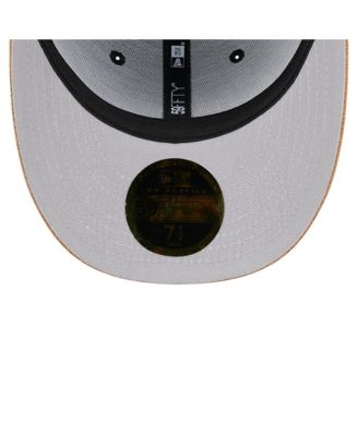 Men's Black Chicago White Sox Team Suede Visor Low Profile 59FIFTY Fitted Hat