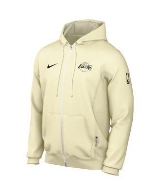 Men's Cream Los Angeles Lakers Authentic Standard Issue Full-Zip Hoodie Jacket