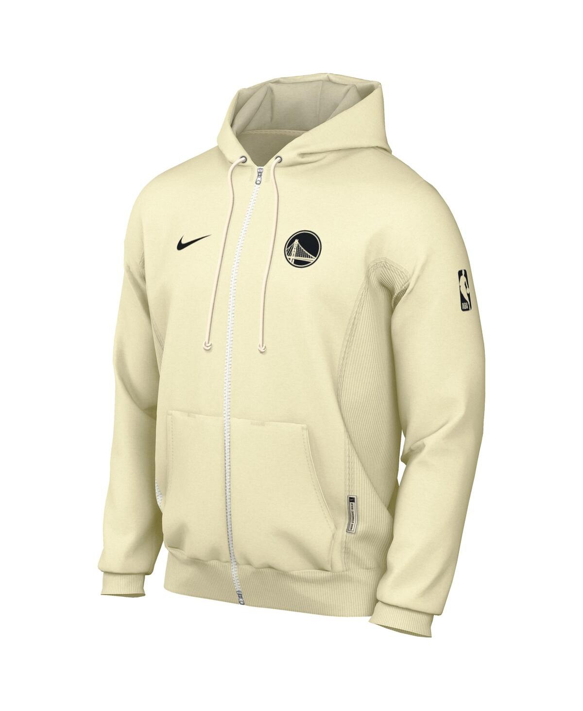Nike Men's Cream Golden State Warriors Authentic Standard Issue Full-zip Hoodie Jacket In Cream