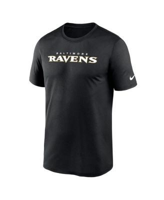 Men's Black Baltimore Ravens Primetime Legend Wordmark Performance T-Shirt