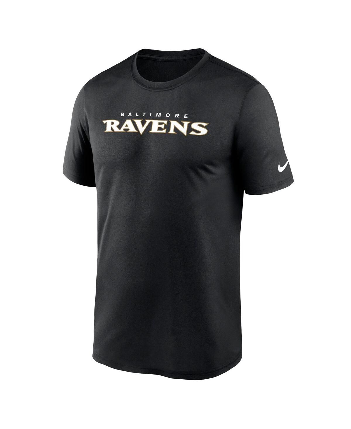 Nike Black Baltimore Ravens Primetime Wordmark Essential T-shirt In Black