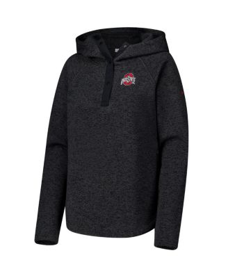 Women's Black Ohio State Buckeyes Sweater Weather Raglan Pullover Hoodie