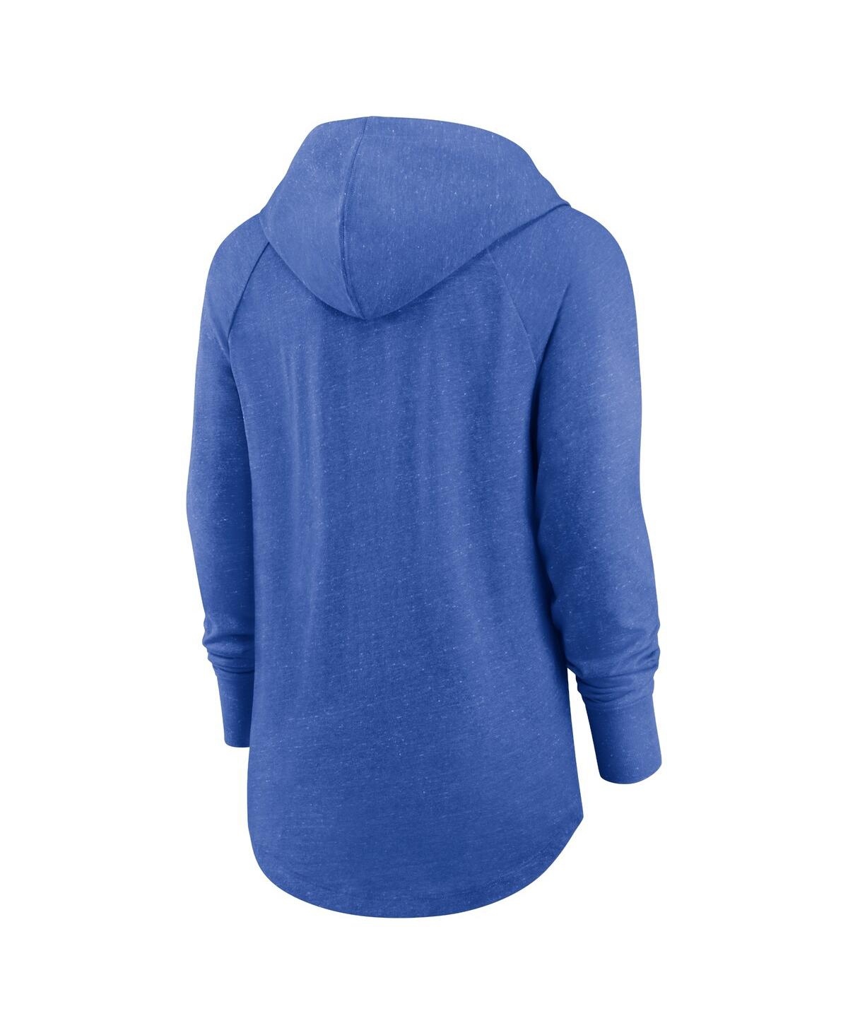 Nike Royal Los Angeles Rams Minimal Statement Raglan Funnel Neck Pullover Hoodie In Royal