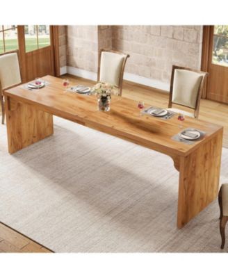 78-Inch Dining Table for 6-8, Modern Rectangular Dining Room Table, Large Long Kitchen Dining Table with Sturdy Base, Wood Dinner Table