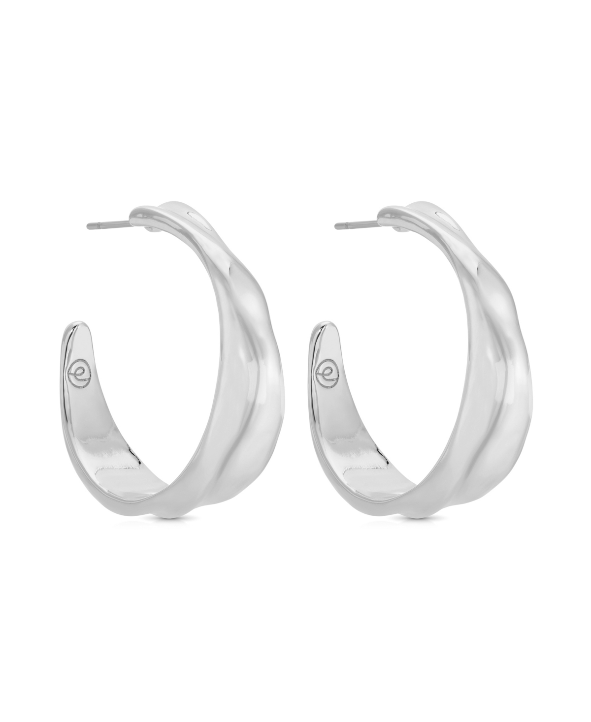 Ettika Liquid Luxe Hoop Earrings In Silver
