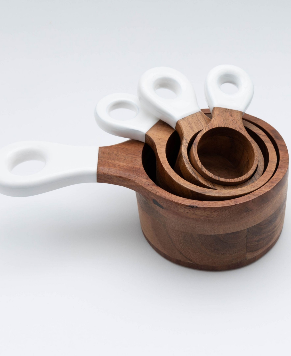 Jeanne Fitz Wood Plus Collection 4-piece Measuring Cups In Brown