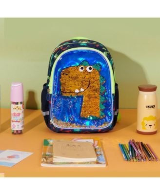 Toddler Dinosaur Backpack Reversible Sequins