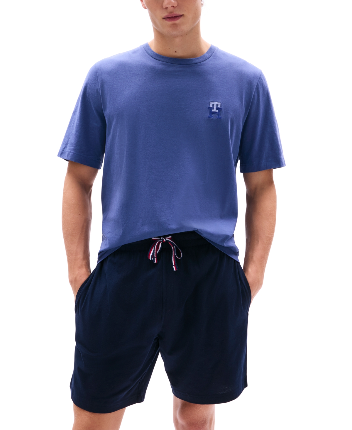 Tommy Hilfiger Men's Sueded Jersey "t" Logo T-shirt