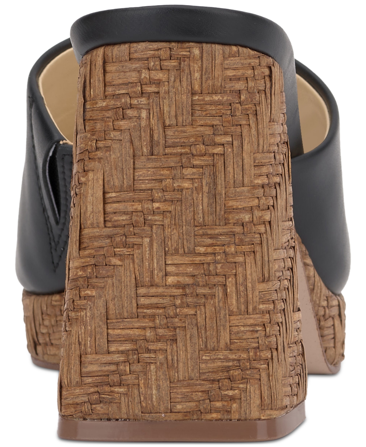 Jessica Simpson Women's Kameena Block-heel Slip-on Sandals In Black Smooth