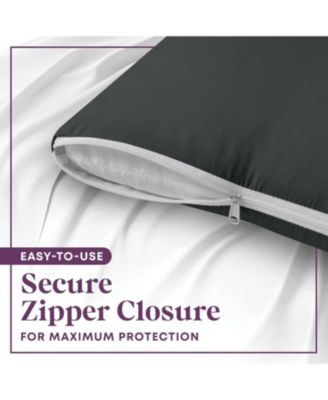 100% Cotton King Size Pillow Protector with Zipper  - (2 Pack)