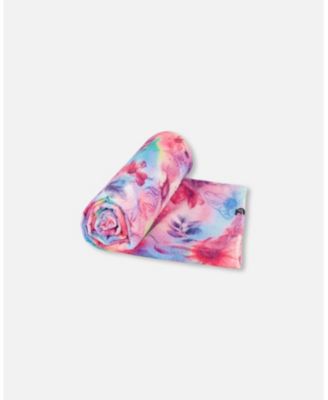 Girl Printed Beach Towel Butterflies On Multicolored Background - Toddler|Child