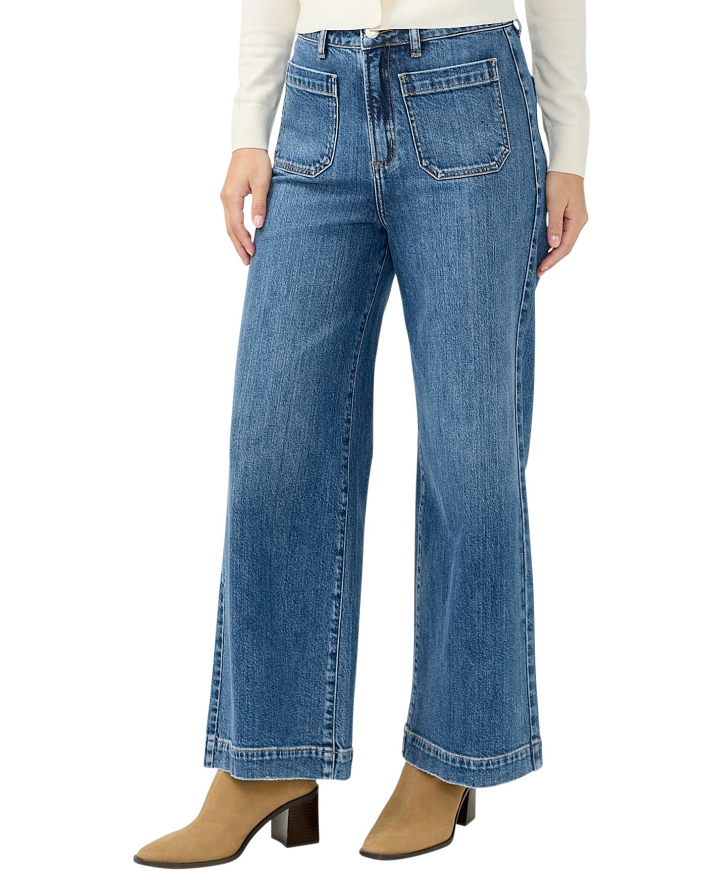 Женские джинсы Silver Jeans Co. 70s High Rise Wide Leg, цвет: Индиго — фото 3