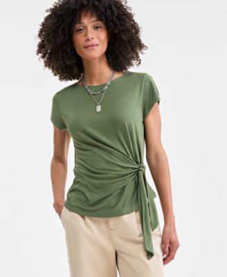 On 34th - Women's Side-Tie Short-Sleeve Top