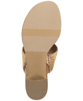 Women's Brandyy Embellished Raffia Chunky Heel Sandals