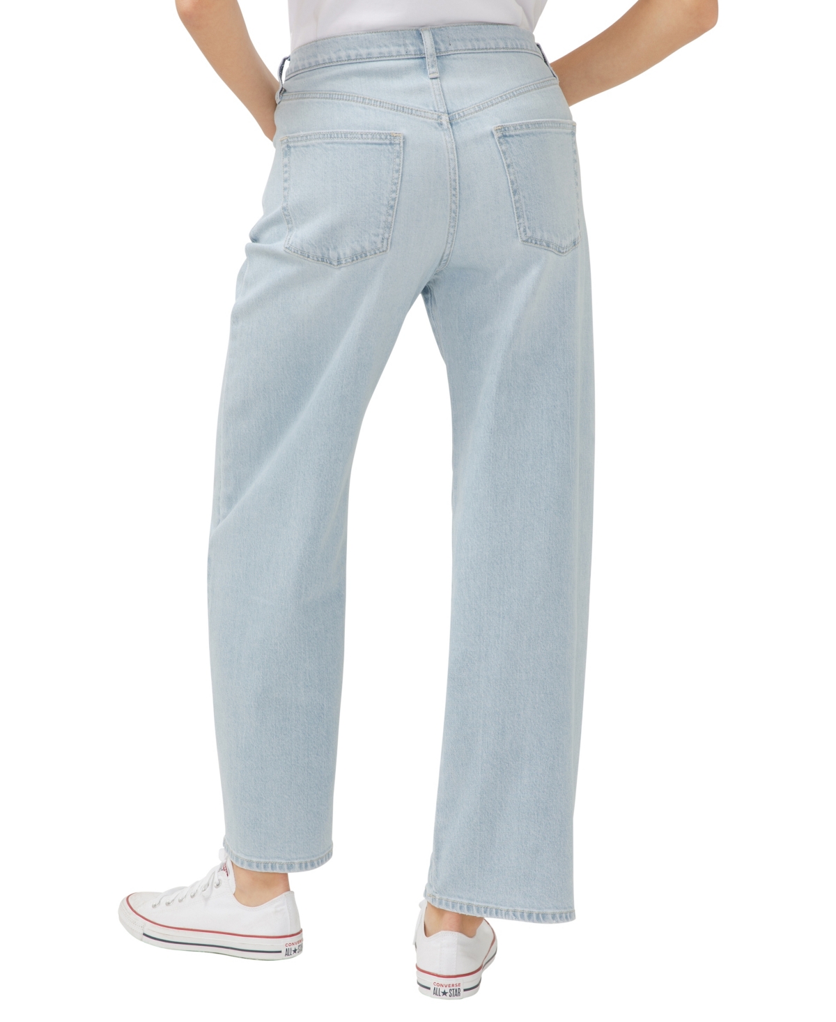 Shop Silver Jeans Co. Women's Be Easy Straight Leg Drawstring Jeans In Indigo