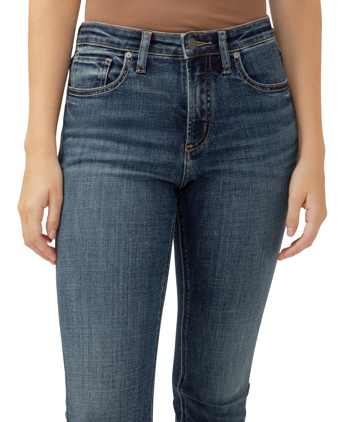 Shop Silver Jeans Co. Women's Most Wanted Mid Rise Ankle Straight Jeans In Indigo