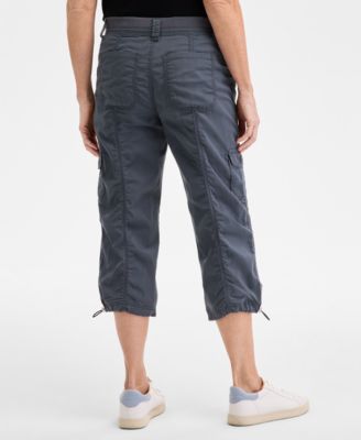 Women's Mid-Rise Cargo Capri Pants
