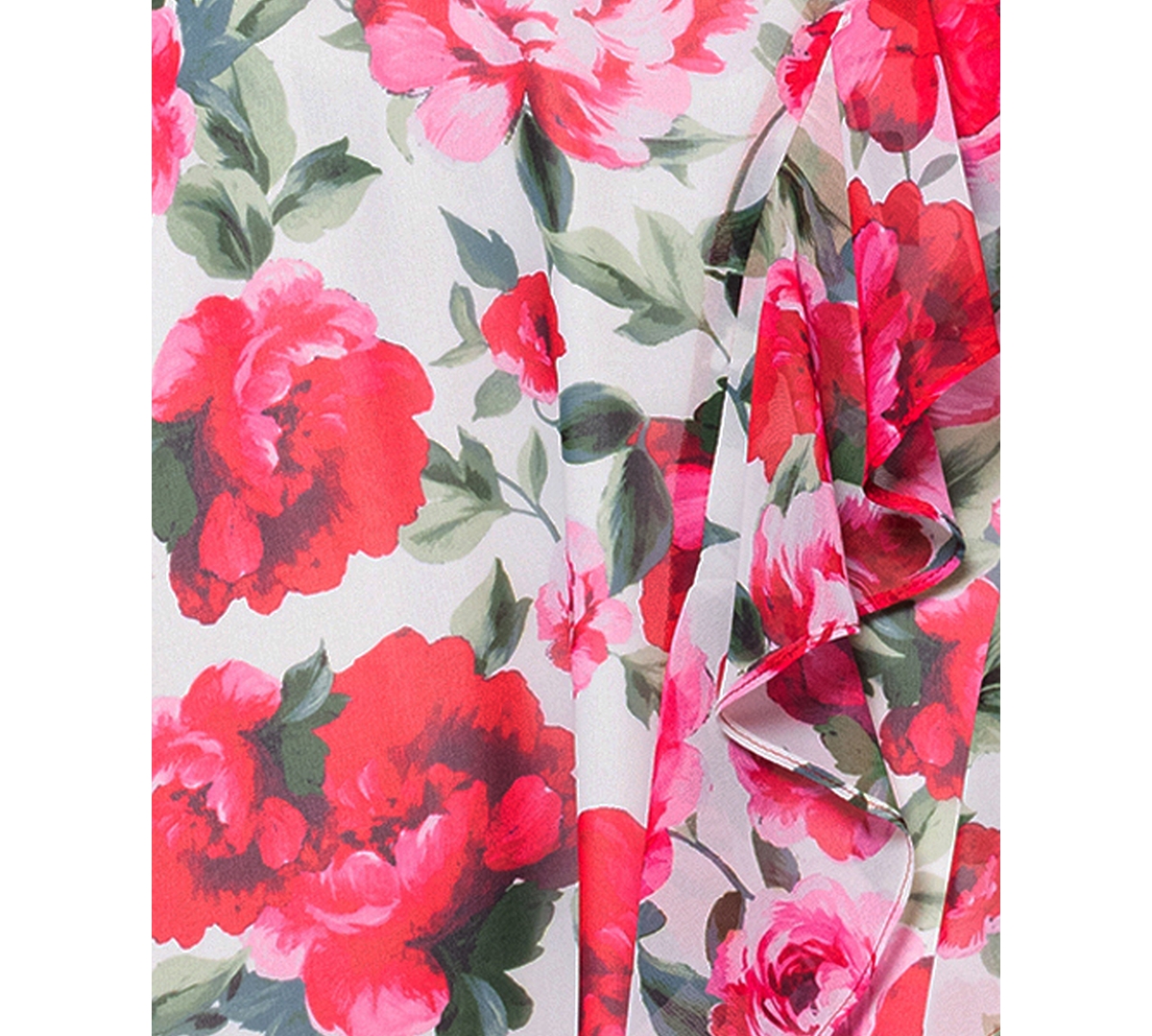 BETSY & ADAM BETSY & ADAM PETITE FLORAL-PRINT RUFFLED GOWN 