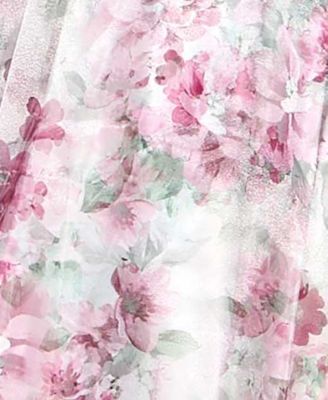 Juniors' Pleated Strapless Floral-Print Gown, Created for Macy's