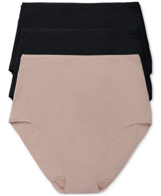 Natori - Women's 3-Pk. Bliss Bare Cotton High-Waist Brief Underwear