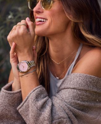 Unisex Sport Luxury Automatic Tsuyosa Silver-Tone Stainless Steel Bracelet Watch 37mm