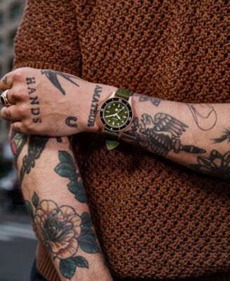 150th Anniversary Men's Automatic MIL-SHIPS Green Nylon Strap Watch 41mm