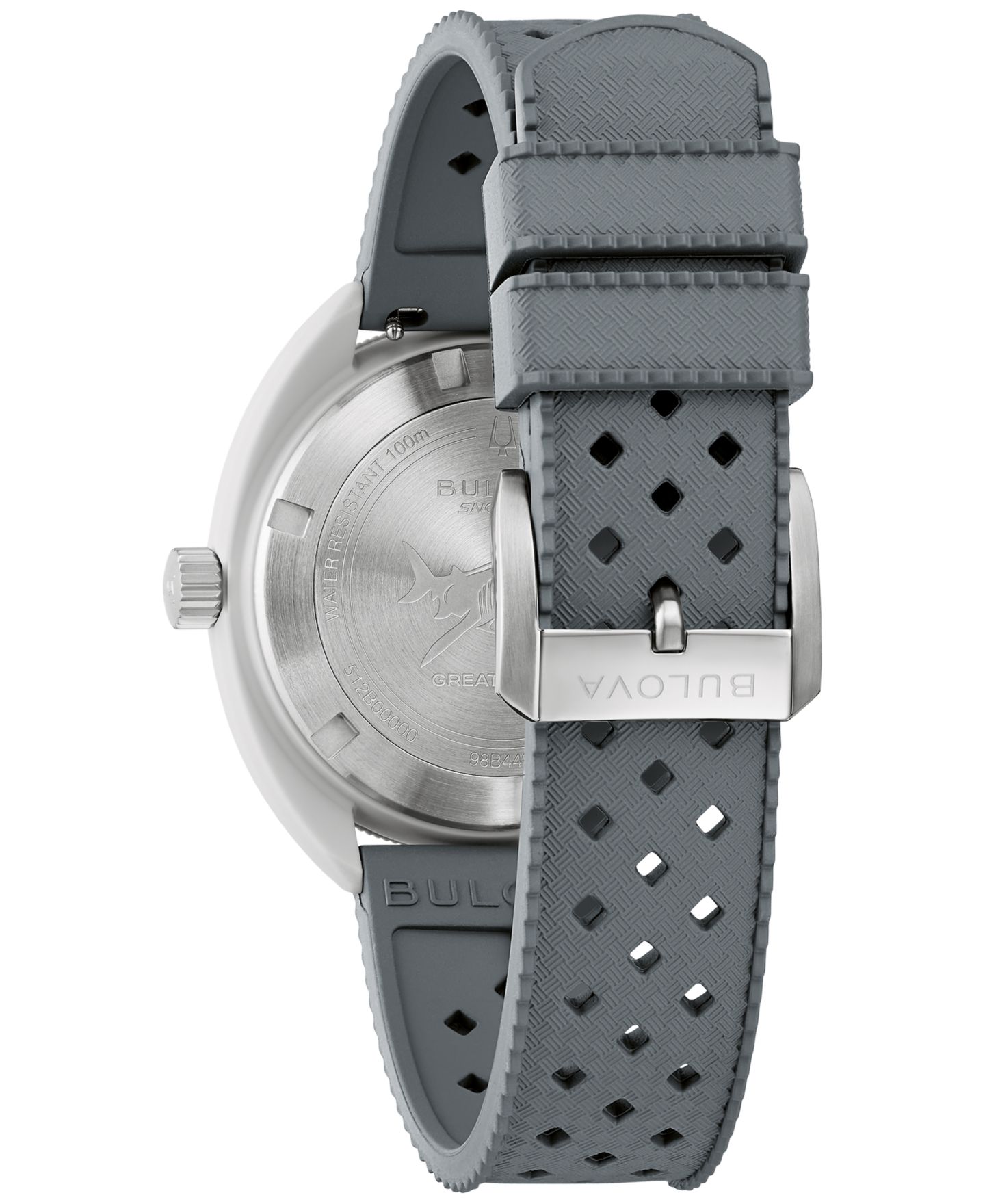 Мужские часы Bulova Snorkel Gray Hnbr Rubber Strap Watch 41mm — фото 4