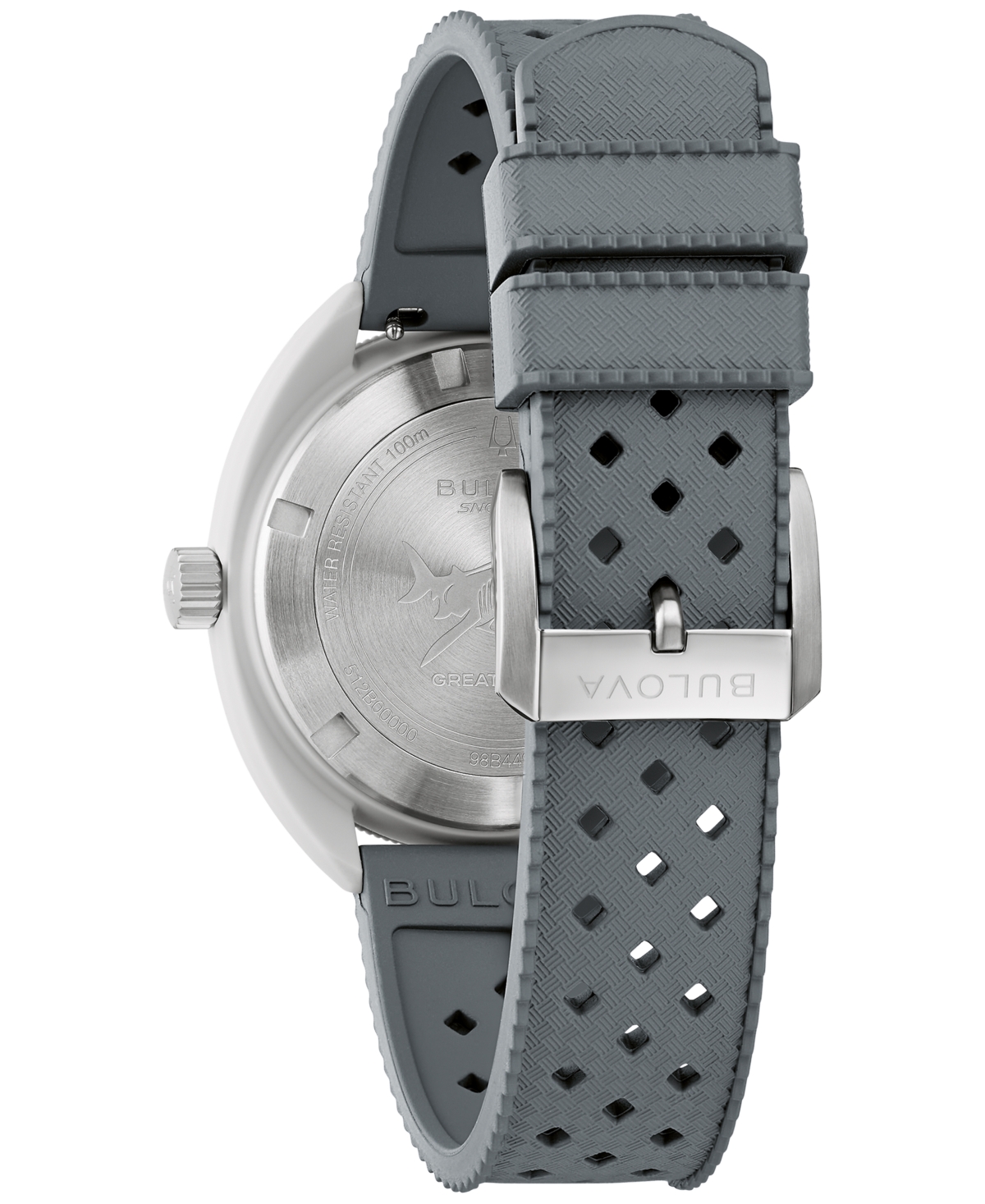 Bulova Men's Snorkel Gray Hnbr Rubber Strap Watch 41mm In Gray