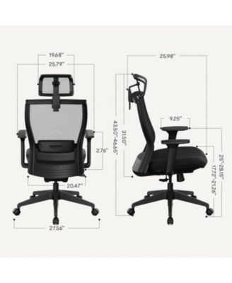 C4B Ergonomic Mesh High-Back Office Chair, Black