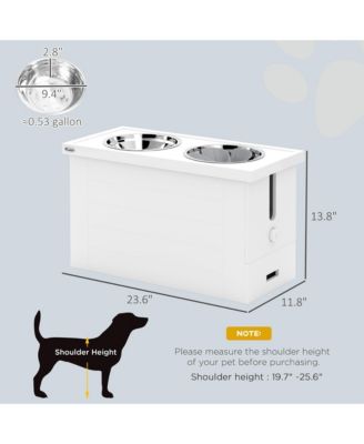 Elevated Dog Bowls w/ Slow Feeder Mat 3 Stainless Steel Bowls,