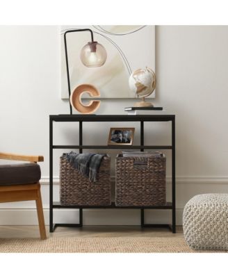 Collapsible Woven Water Hyacinth Storage Baskets, 13" x 13" Cube Organizers for Bathroom, Bedroom, Laundry, Pantry, Shelves