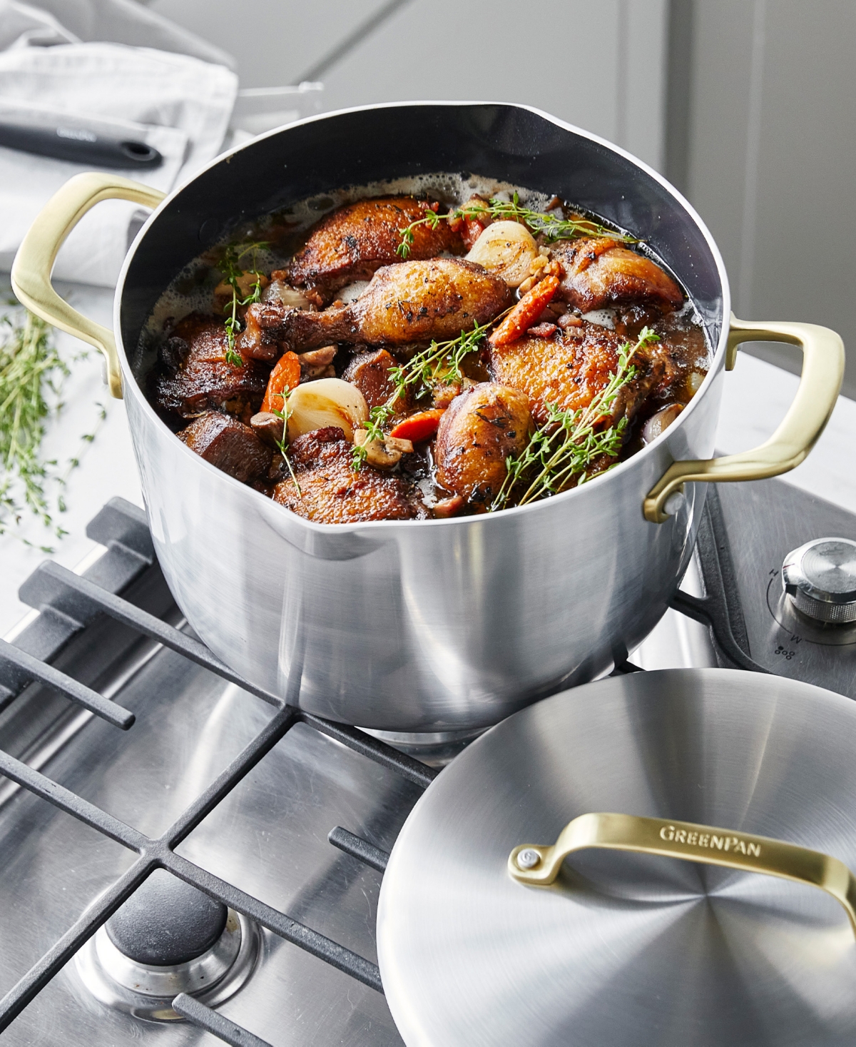 Greenpan Gp5 Stainless Steel 13-piece Cookware Set In Metallic