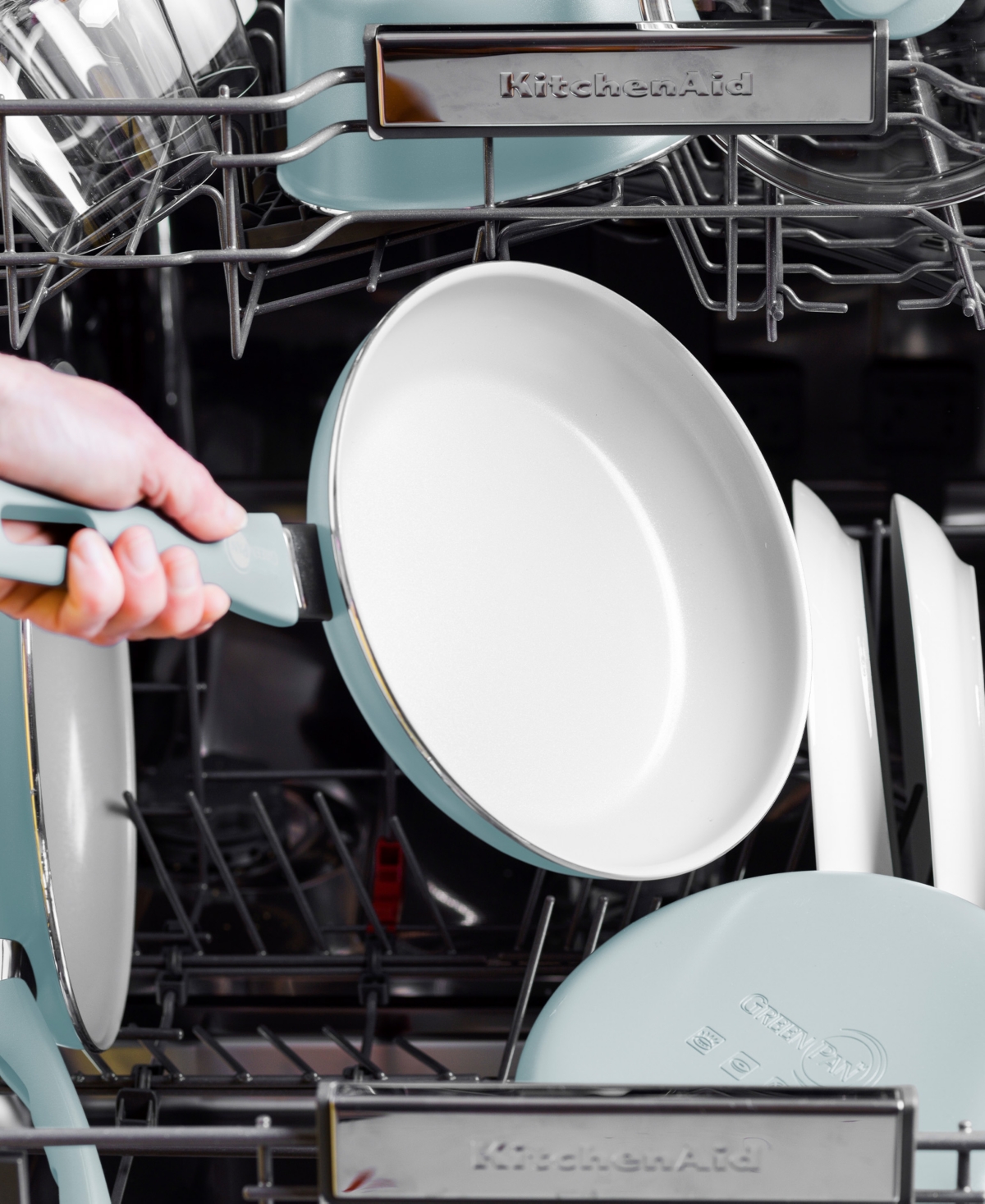 Greenpan Dover Ceramic Nonstick 8" Frypan With Spatula In Blue Haze